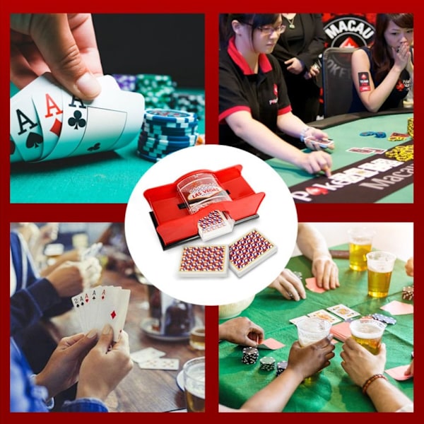 Card Shuffler Poker Shuffle Machine PUNAINEN Red