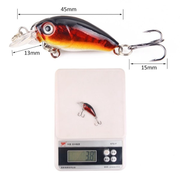 Minnow Fishing Lures Artificiell Wobbler Bass Bait 1 1 1