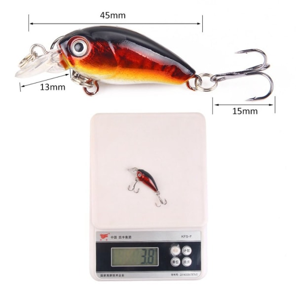 Minnow Fishing Lures Artificiell Wobbler Bass Bait 6 6 6
