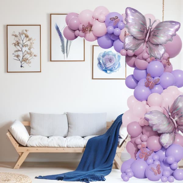 Ballongbåge med fjärilstema