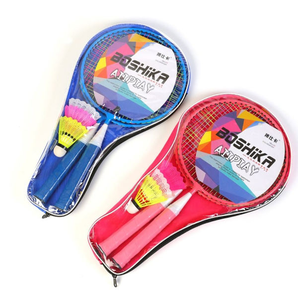 Barn Badmintonracketar Set BLÅT blue