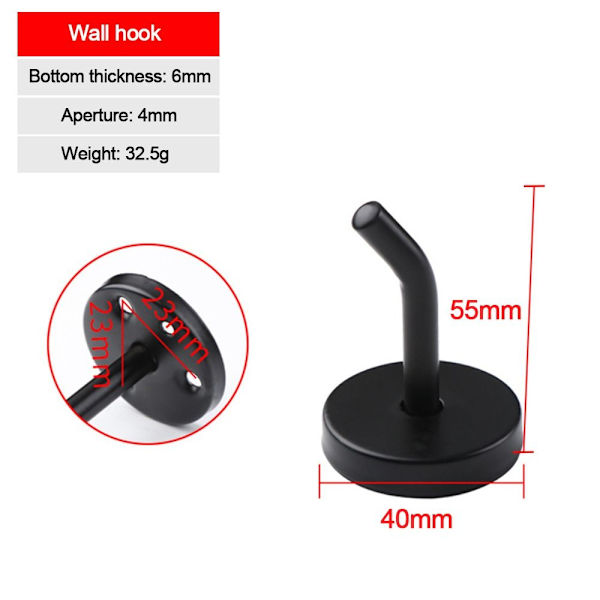 1 Stk Vægkrog Loftophæng Bøjle LILLE TRUNNKROG LILLE small trunk hook