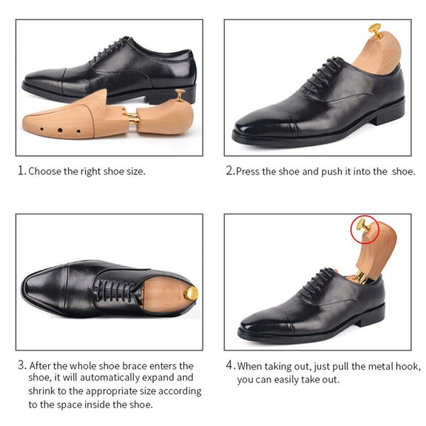 1 par skostrekker sko for menn, treforlenger EU 35-36 EU 35-36