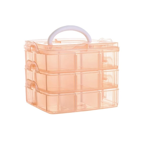 Smykkeopbevaringsæske Bead Organizer Case ORANGE Orange