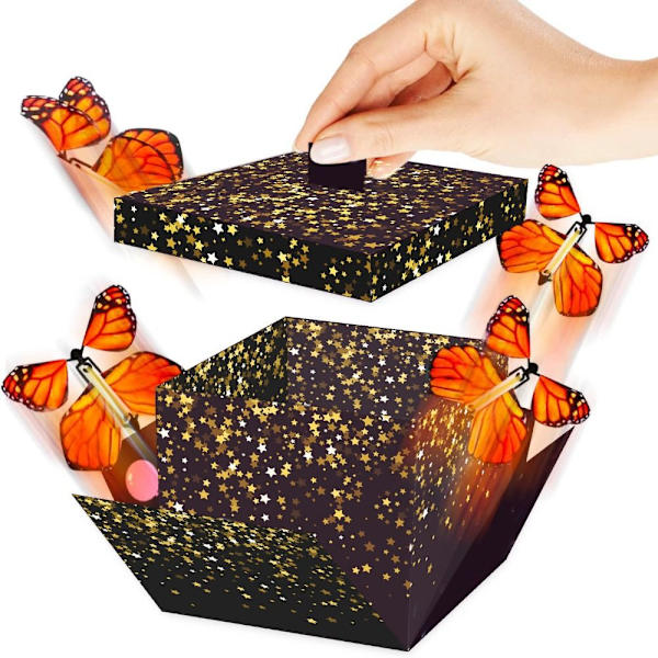 Överraskning Flying Butterfly Box Creative Bounce Box B B B