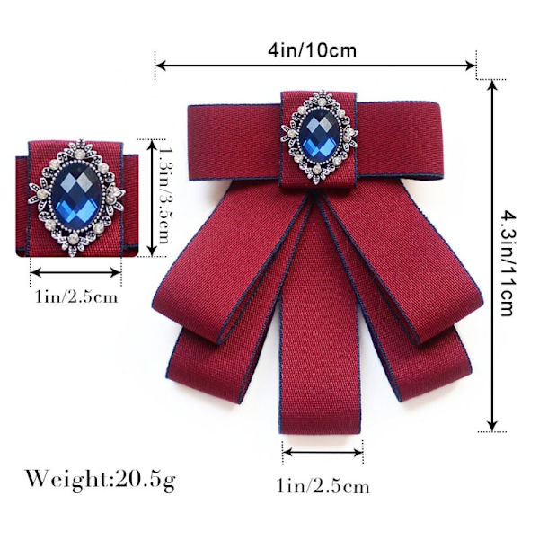 Rusetti Bowknot rintakorut PUNAINEN Red