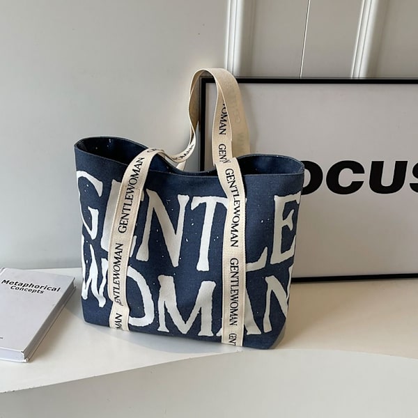 Olkalaukut Kangaskassit TUMMAN SININEN dark blue
