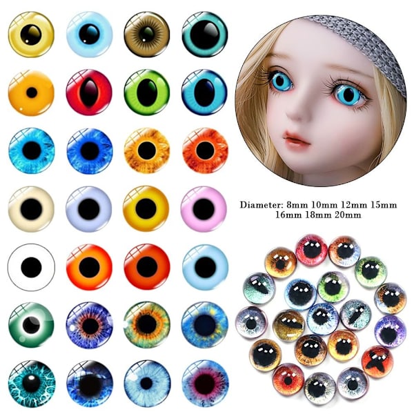 20 stk/10 par Eyes Crafts Eyes Puppet Crystal Eyes 10MMCOLOR 10mmcolor random
