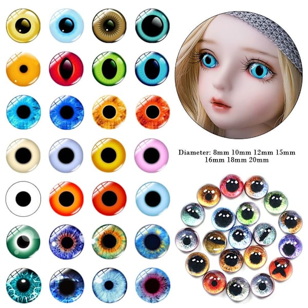 20 stk/10 par Eyes Crafts Eyes Puppet Crystal Eyes 20MMCOLOR 20mmcolor random