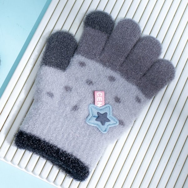 Stickade handskar för barn Tjocka varma vantar 03 03 03