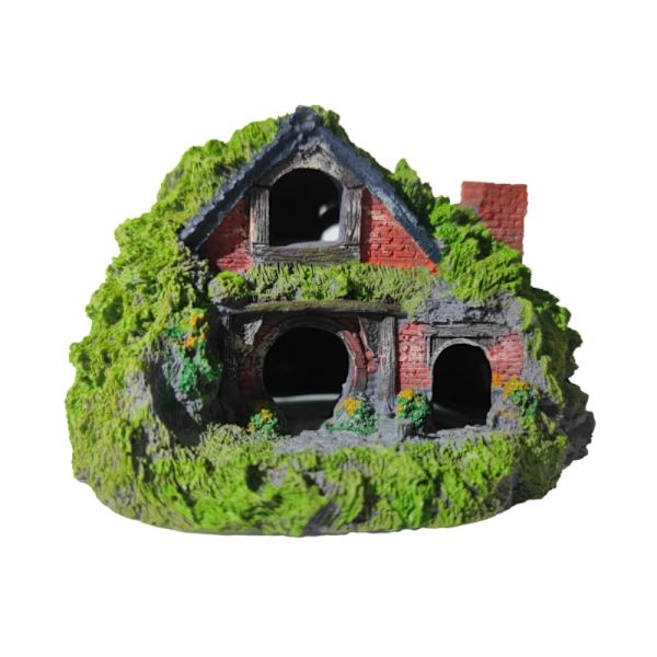 Akvarium Dekor Hobbit Hus Betta Gjemmested Hule
