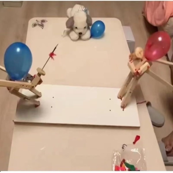 Balloon Bamboo Man Battle Wooden Bots -taistelupeli 3mm-20xBalloon