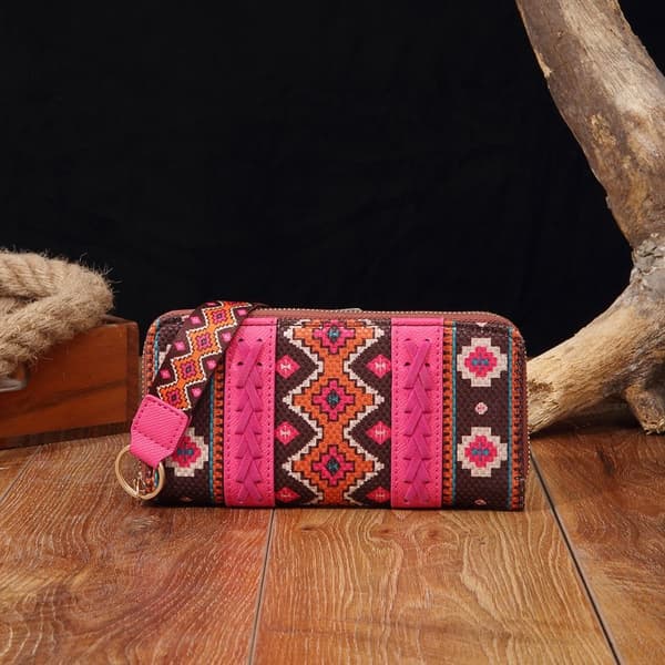 Bohemisk Clutch Väska Retro Tryck Plånbok 2 2