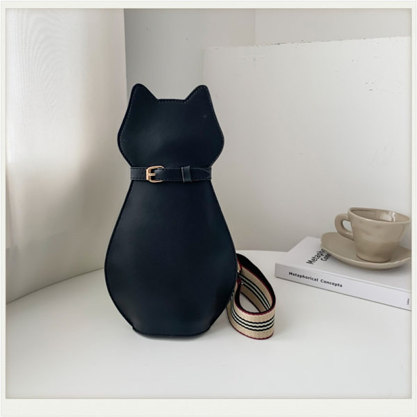 Lynlås Hundeformet Crossbody-taske PU-læder tegneseriehåndtaske GRÅ grey Puppy-Puppy