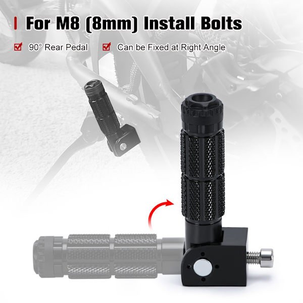 1 par fotpinnar Vikbar pedal Motorcykel bakstycken 1Pair
