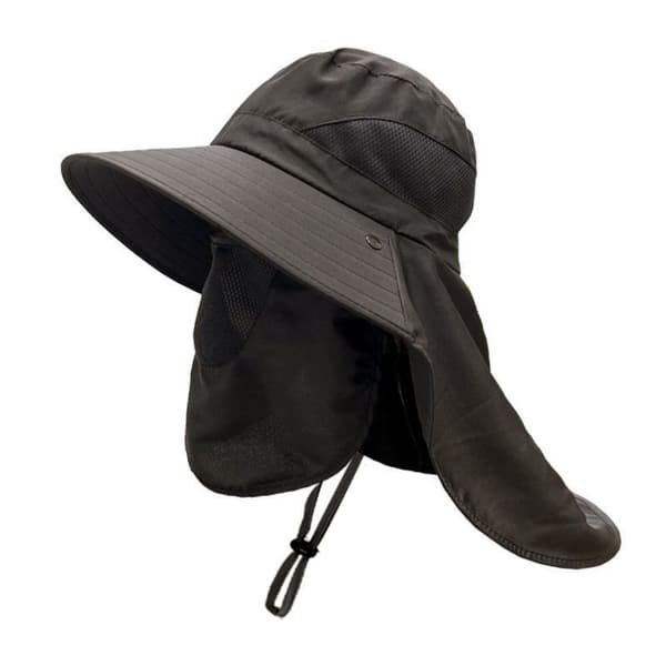 1 stk. fiskehat solhatte STIL 2 MØRK GRÅ STIL 2 MØRK GRÅ style 2 dark grey