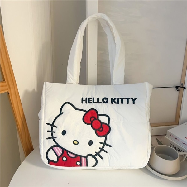 My Melody Kuromi Skulderveske Håndveske Tote Bag HVIT White
