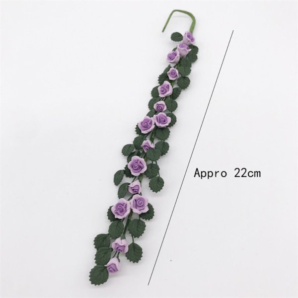 Dockhus Miniatyr Plast Simulering Rose Grillspett LILA Purple