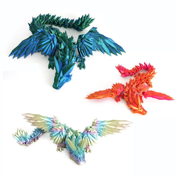 3D printed drakeägg Drake med vingar STYLE 3 STYLE 3 Style 3