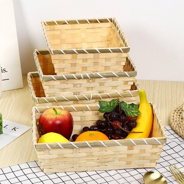 Bamboo Basket Wicker Leipäkori 23*17*7CM 23*17*7cm