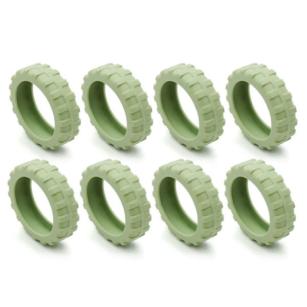 8 kpl / set Matkalaukkujen pyörän kengät Matkalaukun pyörien suoja Red 8Pcs-8Pcs