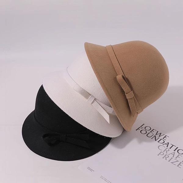 Kvinder Fedoras Bucket Hat CAMEL camel