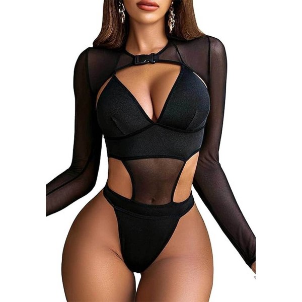 Badkläder Bikini Set SVART L Black L
