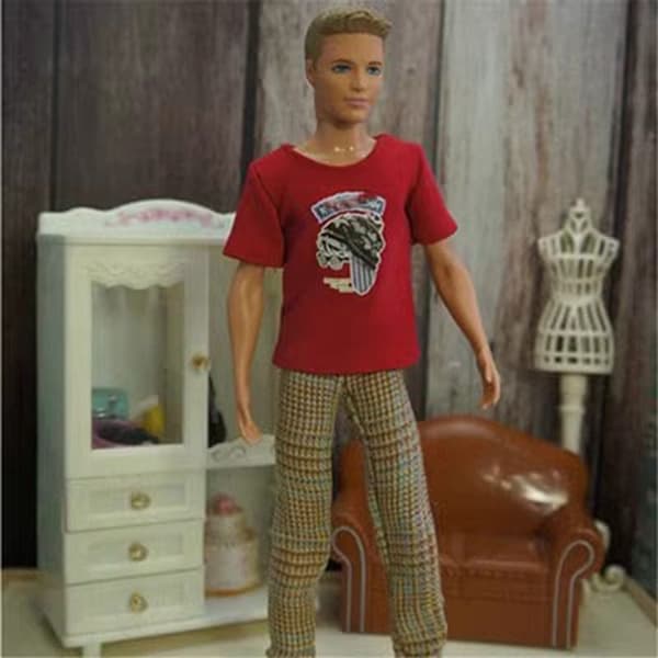 Manlig Docka T-shirt Dockbyxor 9 9 9