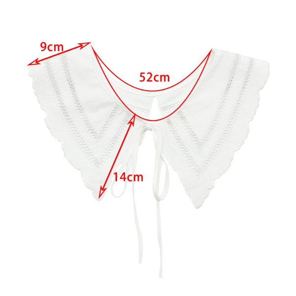 Kvinners blondekrage Dingzhu sjalkrage Front Placket krage