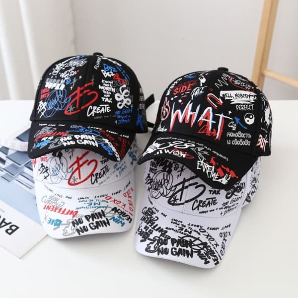 Graffiti Baseball Caps Visor Cap SORT 1 1 black 1-1