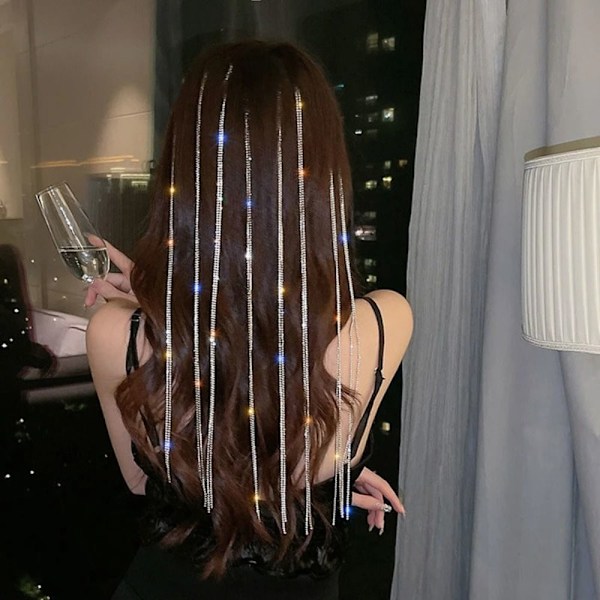 Krystal Kæde Hårnål Dingle Hårnål E E E