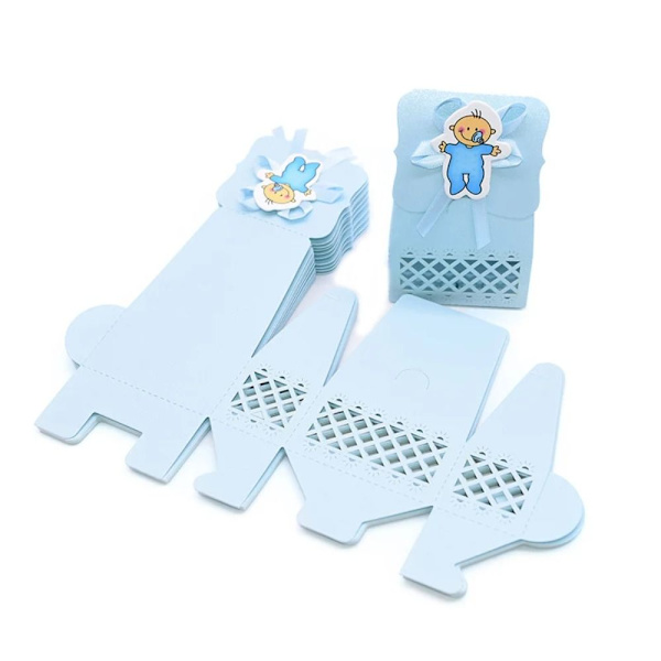 12stk/lot Godteriboks Bryllupsfavoritboks C-BLÅ C-BLÅ C-Blue