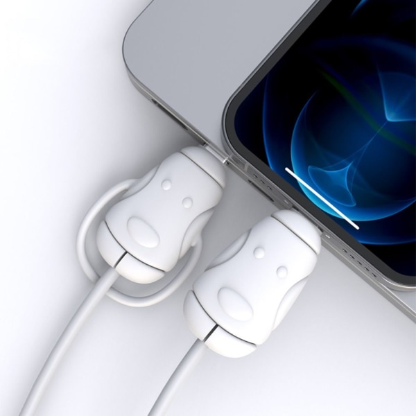 Kabelbeskytter Lader Kabel Beskyttelsesdeksel GRÅ TYPE TIL Grey TypeC to iOS-TypeC to iOS