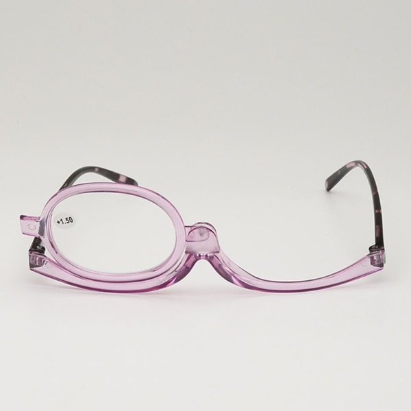 Roterande smink Läsglasögon Vikbara glasögon ROSA Pink Strength 3.50-Strength 3.50