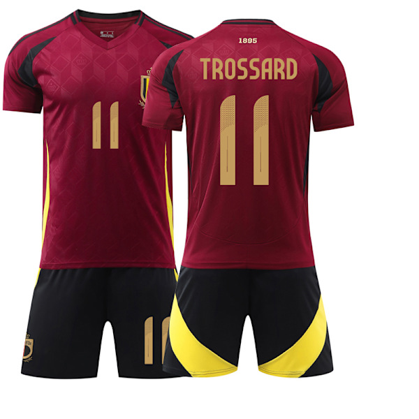 UEFA Euro 2024 Belgia Hjemme Fotballdrakt Barn Nr. 11 Trossard 16