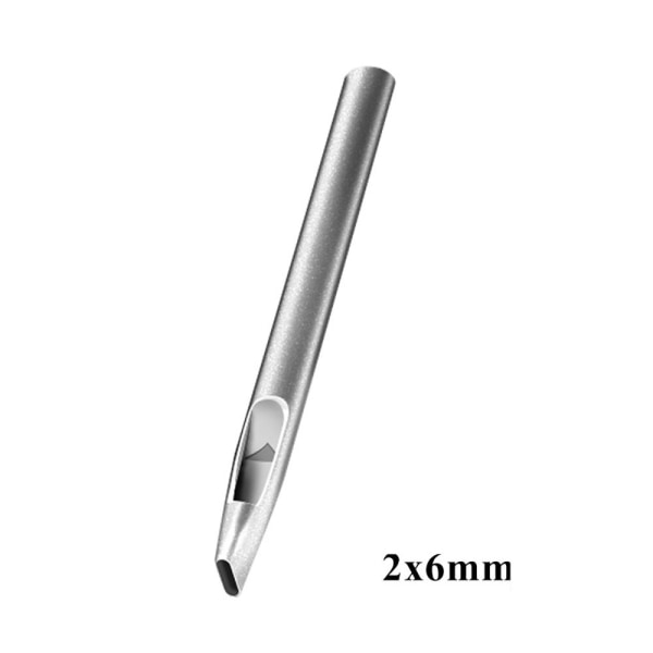 1 stk Læder hulmaskine Oval hulmaskine 2X6MM 2X6MM 2x6mm