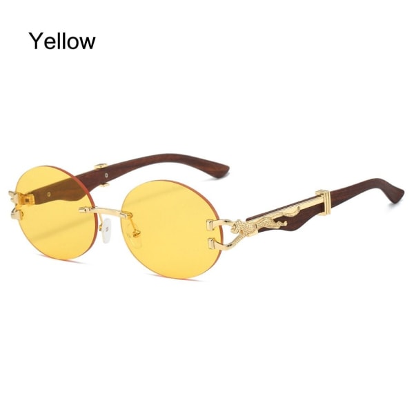 Ovala Damsolglasögon Gradient Solglasögon GUL GUL Yellow