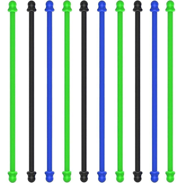 Gummi Twist-bindere Silikone-bindere SORT SORT black