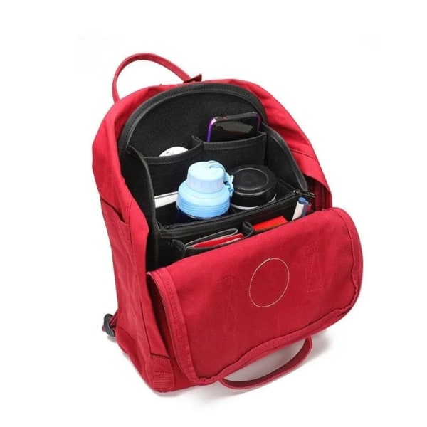 Ryggsäcksinsats liten väska Invändig resväska RÖD L red L