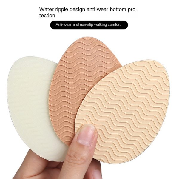 Pohja Liukumaton tarra Jalkojen etuosan Liukumaton Pehmuste BEIGE PYÖREÄ PÄÄ beige round head-round head