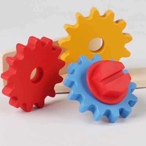 Montessori-legetøjs-værktøjskasse i trælegetøj til reparationsværktøjssæt