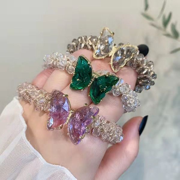 Crystal Butterfly Hårrep Resårer Hårband FÄRG 3 FÄRG 3 Color 3