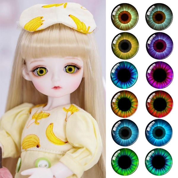 20 stk/10 par Eyes Crafts Eyes Puppet Crystal Eyes 10MM-FARGE 10mm-color random