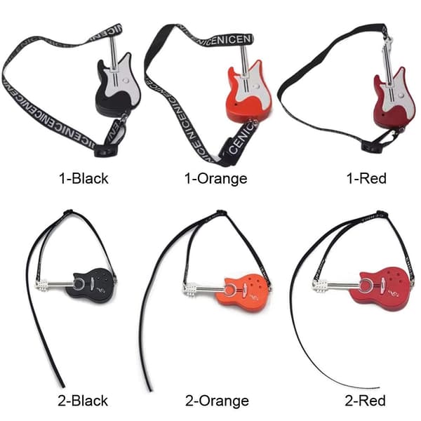 Docka musikinstrument Miniatyr elgitarr RÖD 2 2 red 2-2