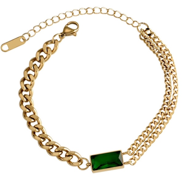 Hjärtformat armband Snake Chain Bangle 10 10 10