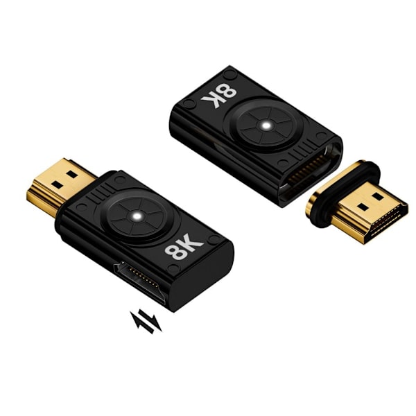 HDTV 2.1 Converter Magnetic Connector LEFT BEND SORT LEFT BEND Left Bend Black