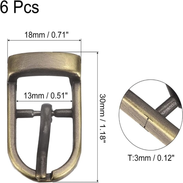 Metallbelter Belter Spenner Pin Spenner Pin Single Prong