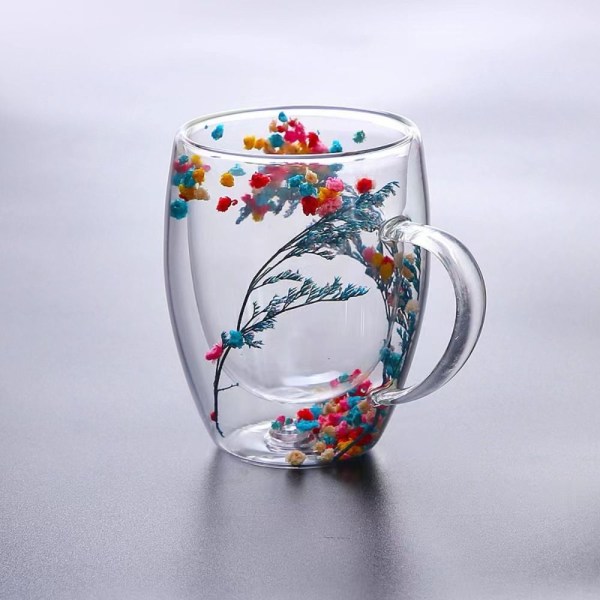 Torra blommor kopp dubbelvägg glas kopp #2 #2