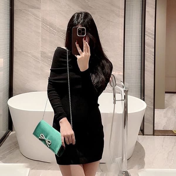 Silke Aften Tasker Clutch Taske GRØN green