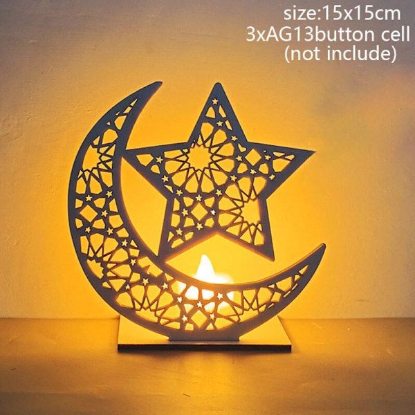 Eid Mubarak Trepynt Ornament Lys LED Lys STYLE 7 STYLE 7
